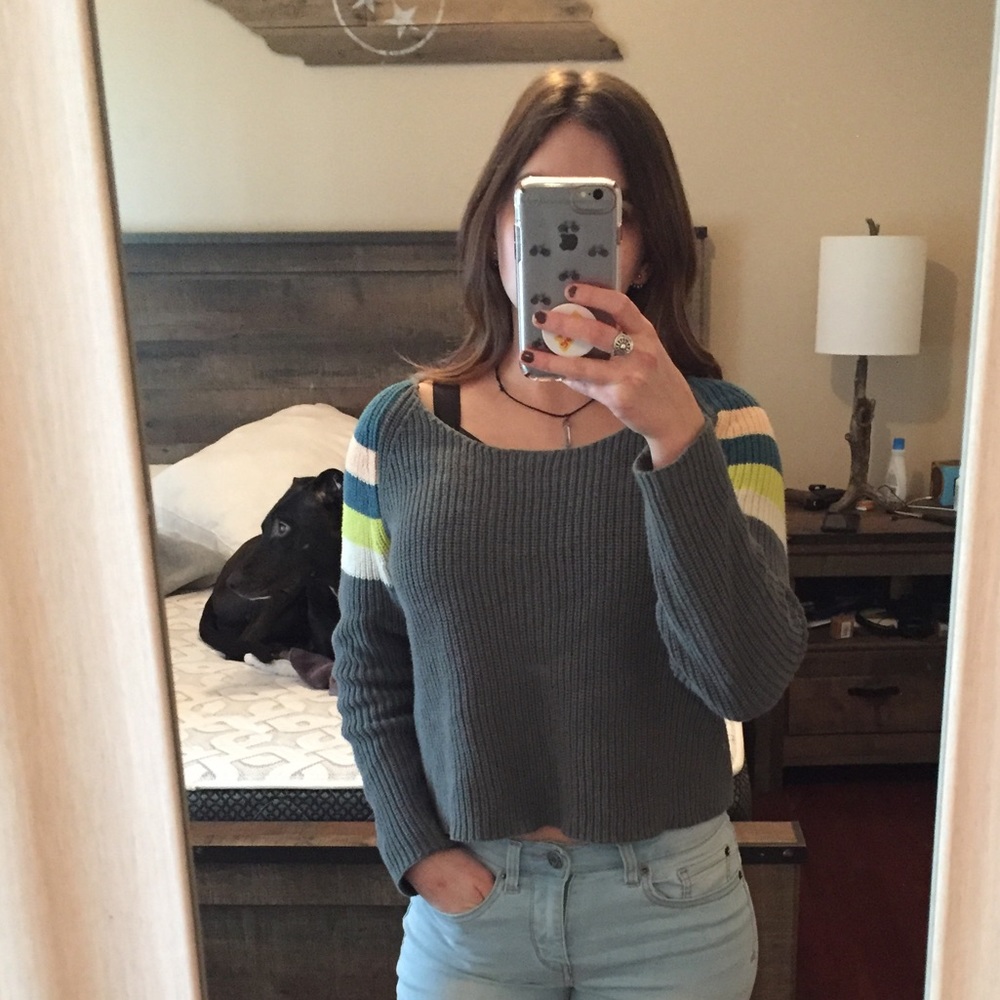 BDG Colorblock Cropped Sweater size S